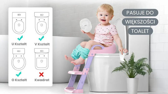 Extralink Reductor WC pentru Copii Roz cu Treaptă