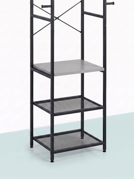 Relaxdays Black Metal Floor Garment Rack 40x28x181cm
