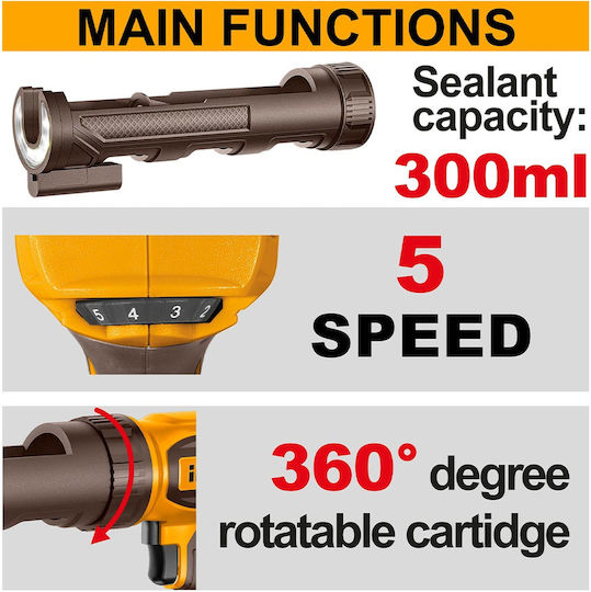 Ingco 20V Battery Silicone Gun