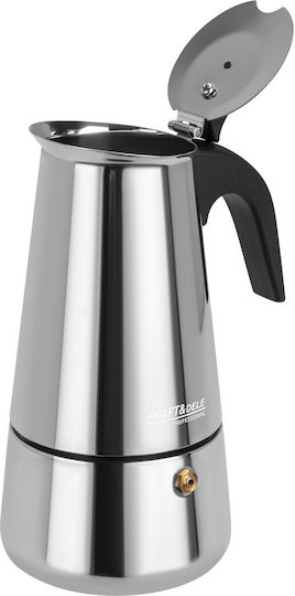 Kraft & Dele Ibric pentru espresso 6 cești din inox argintiu