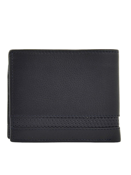 Herren-Lederbrieftasche mit RFID Blau