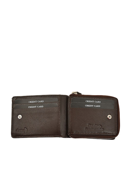 Braune Herrenlederbrieftasche mit RFID