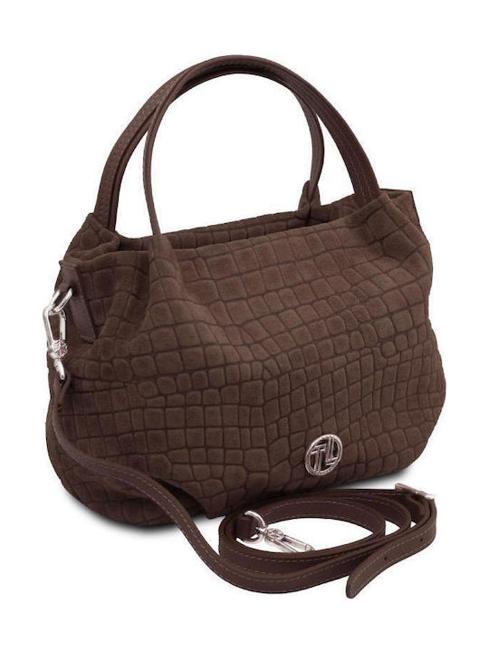 Nora Leather Women's Handbag Suede Brown