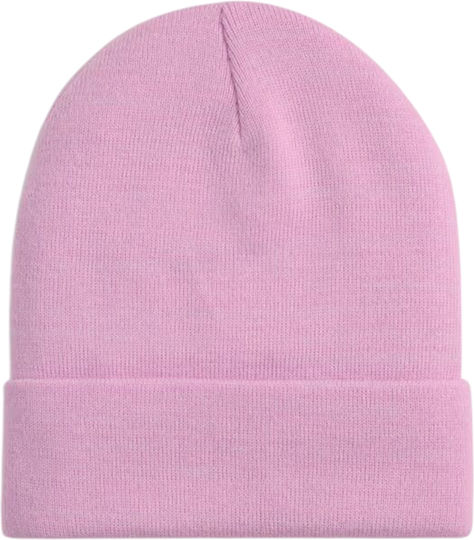 Metal Cat Beanie Women's Knitted Beanie in Pink
