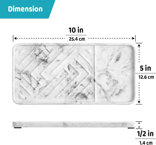 Suport Pentru Burete Din Plastic Alb 25x13cm