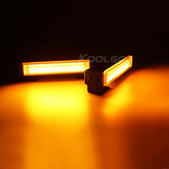 Professional Double Windshield-Mounted Car Beacon Orange Strobe Warning Light 12/24v 56 Ultracob LED 14000lm Tc-620