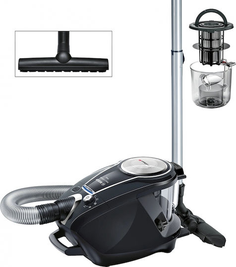 Series 8 ProSilence Ηλεκτρική Σκούπα 800W με Κάδο 3lt Μαύρη