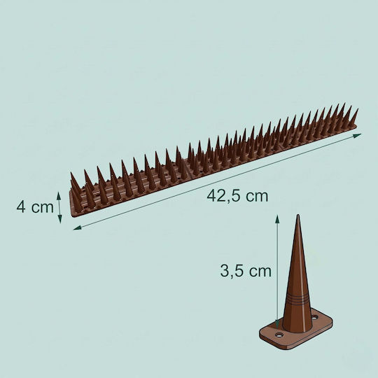 Relaxdays Țepi pentru alungarea păsărilor 610 g 0,035 x 0,425 m