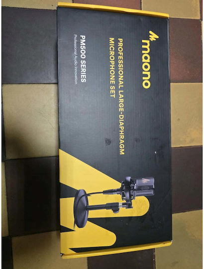 Maono PM500T Kondensatormikrofon-Set XLR für Gesang mit Tischhalterung und Shock Mount