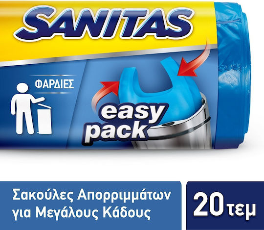 Sanitas Scented Trash Bags Easy-Pack 20 Pieces Blue