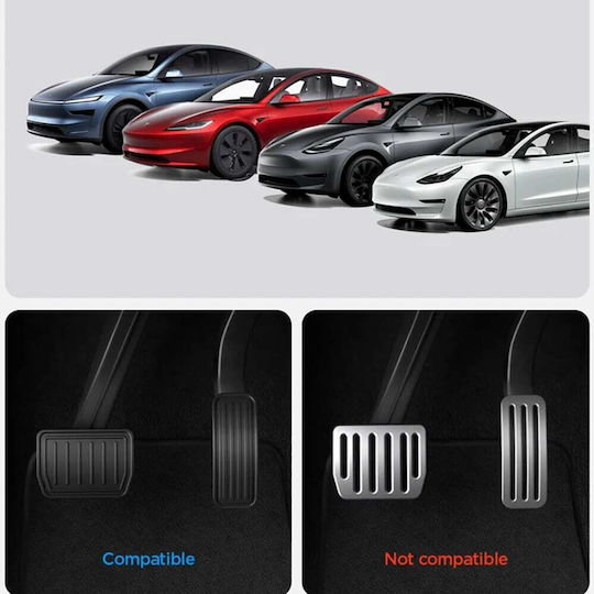 Spigen Καλύμματα Πεντάλ Performance Line Design To200p Acp11627 Tesla 3/y Juniper Y L Κυρτά Αντιολισθητικά Ασημί
