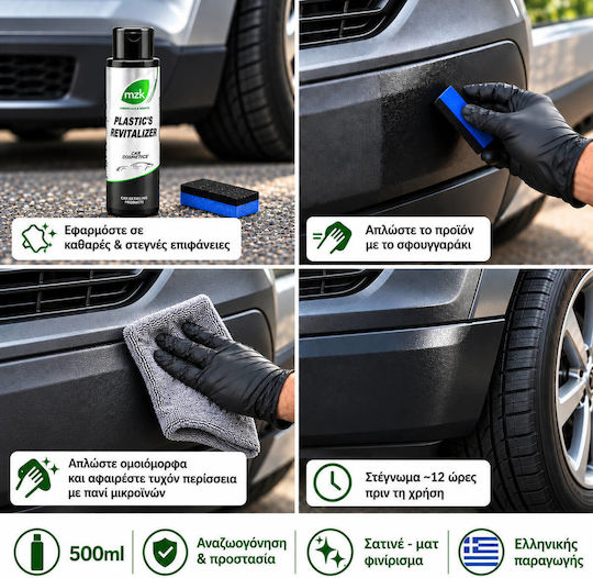 Lichid Revitalizant și Protector pentru Suprafețe din Plastic și Cauciuc pentru Autoturisme 500ml Plastic's Revitalizer Pr 1204 Mzk