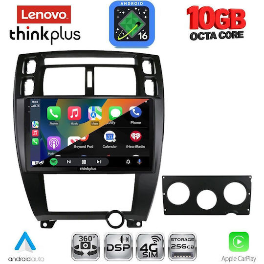Lenovo Auto-Audiosystem für BMW X2 / X6 Hyundai Tucson 2004–2010 (Bluetooth/USB/WiFi/GPS/Apple CarPlay/Android Auto) mit 10-Zoll-Touchscreen