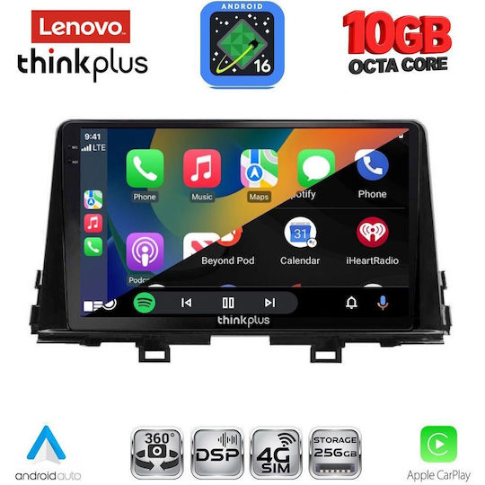 Lenovo Auto-Audiosystem für BMW X2 / X6 und Kia Picanto 2021–2026 (Bluetooth/USB/WiFi/GPS/Apple CarPlay/Android Auto) mit 9-Zoll-Touchscreen