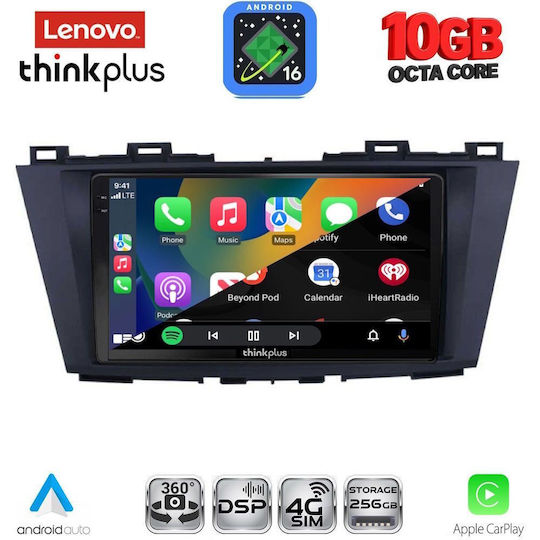 Lenovo Auto-Audiosystem für BMW X2 / X6 Mazda 5 2011–2020 (Bluetooth/USB/WiFi/GPS/Apple-CarPlay/Android-Auto) mit 9-Zoll-Touchscreen