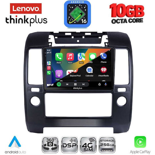 Lenovo Auto-Audiosystem für BMW X2 / X6 Nissan Navara 2006-2011 mit A/C (Bluetooth/USB/WiFi/GPS/Apple-Carplay/Android-Auto) mit 9-Zoll-Touchscreen