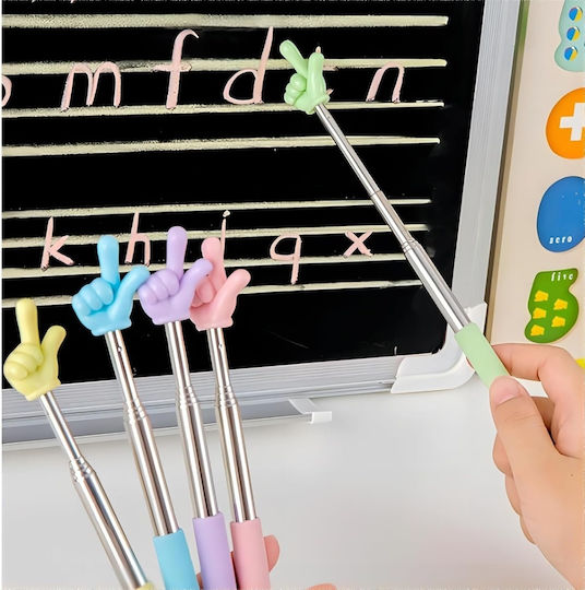 Set 10 Telescopic Teacher Pointers Finger Tip Extendable Rod Up To 68 Cm 27 In Stainless Steel Comfortable Handle Multicolor Presentations School Conferences Interactive Classes