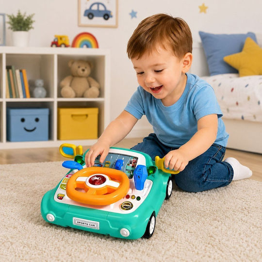Lean Toys Driving Simulator Panel Car with Lights and Sounds for Ages 36+ Months