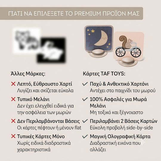 Taf Toys Ζωάκι My 1st Discoveries Flash Cards για Νεογέννητα