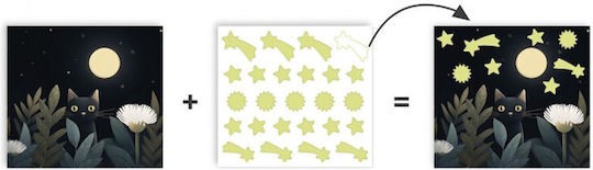 Apli Αυτοκόλλητα Glow In The Dark Bear