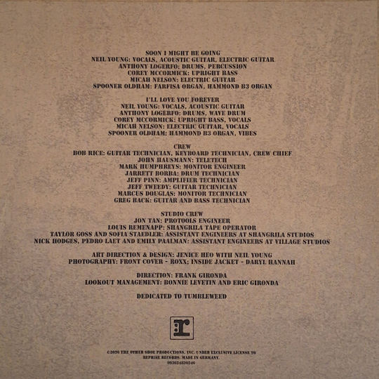 Neil Young & Chrome Hearts Second Song Vinyl