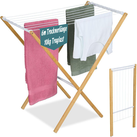Relaxdays Сгъваема Метална Сушилник За Под 77x49cm Relaxdays Сгъваема Метална Сушилник За Под 77x49cm