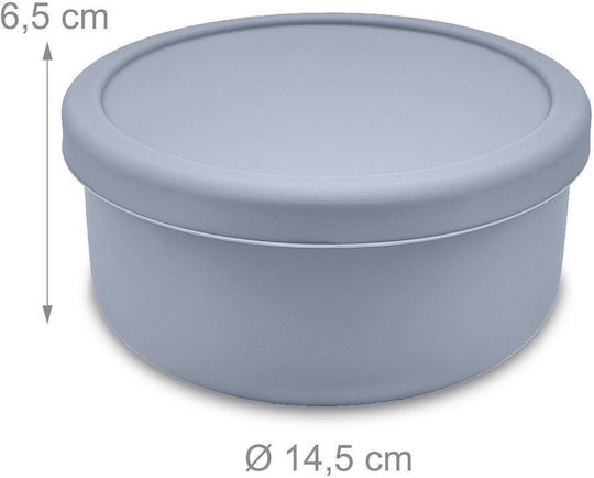 Relaxdays Set de Recipiente pentru Alimente din Silicon Gri 14.5x14.5cm 4 buc