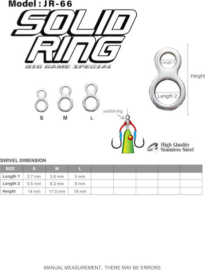 Asuka Solid 8 Fishing Split Ring
