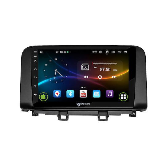 Vencore 3236-10008-0342b Android 15 Multimedia-Display 10,1" 9109a Mtk6762 Octa-Core 2 GB/32 GB IPS-Frontblende CarPlay Android Auto Unterstützung Für Rückfahrkamera AHD Hyundai Kona 2018–2023 – Schwarz 3236-10008-0342b