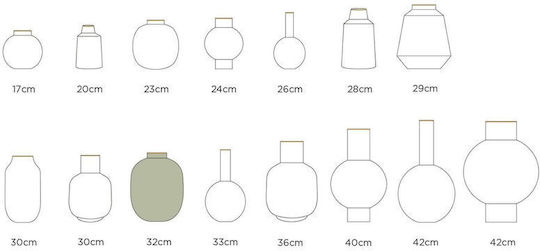 PiP Studio Dekorative Vase aus Metall, Blau, 25xH32 cm