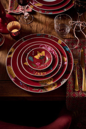 PiP Studio Blooming Tales Deep Porcelain Plate Multicolour 21.5cm