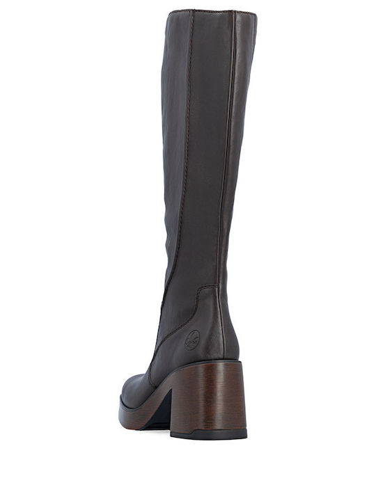 Women's Boots with Medium Heel Brown