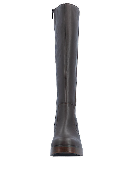 Women's Boots with Medium Heel Brown