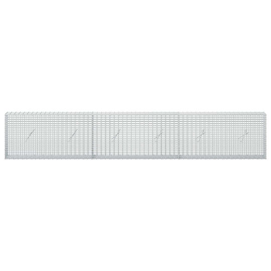vidaXL Steel Gabion Basket for Garden Fence 2.5x2.5x50 cm Silver