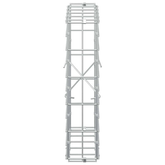 vidaXL Steel Gabion Basket for Garden Fencing 50x10x50 cm Silver