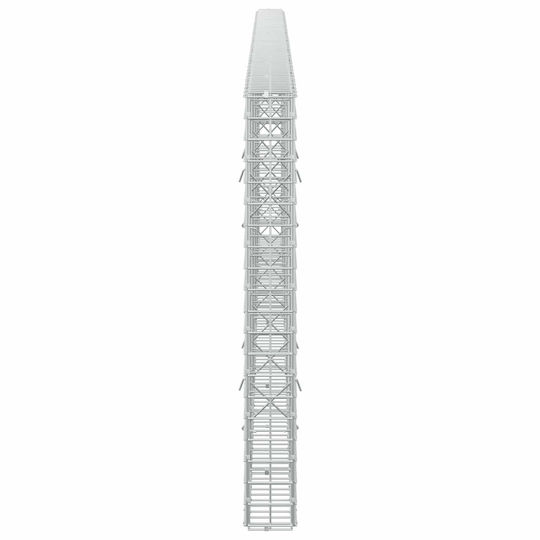 vidaXL Steel Gabion Box for Garden Fence 5x5x100 cm Silver