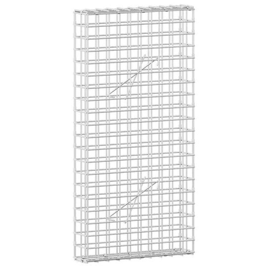 vidaXL Steel Gabion Box for Garden Fencing 50x10x100 cm Silver