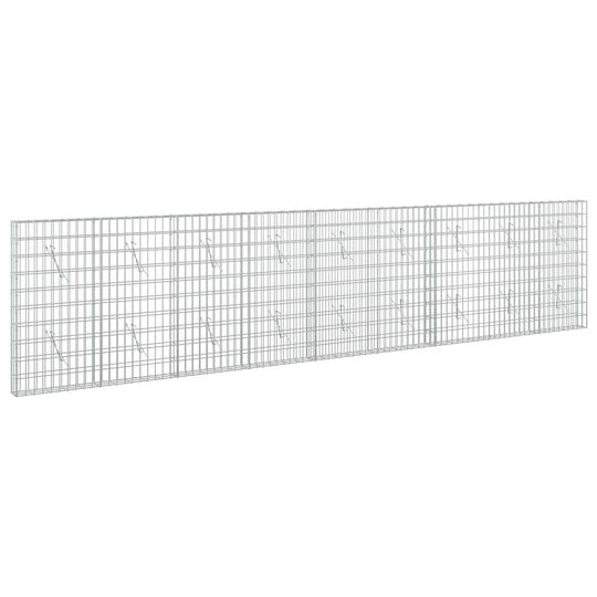 vidaXL Steel Gabion Box for Garden Fence 10x10x100 cm Silver