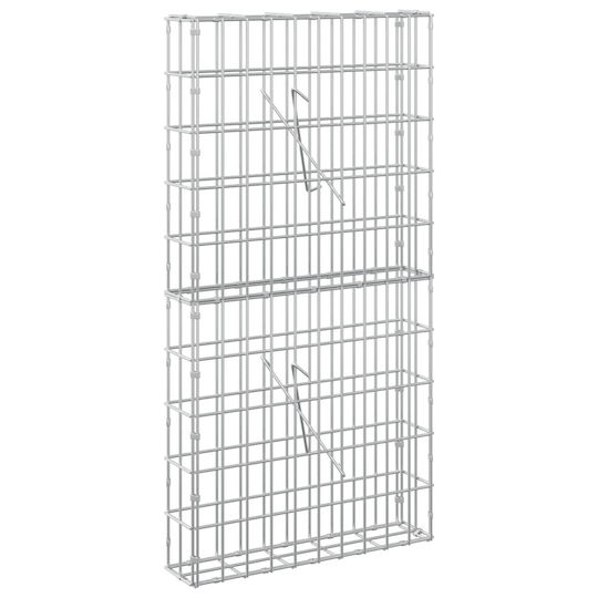 vidaXL Steel Gabion Box for Garden Fence 50x10x100 cm Silver
