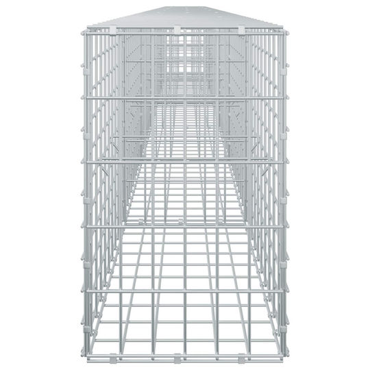 vidaXL Steel Gabion Box for Garden Fence 10x10x50 cm Silver