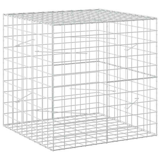 vidaXL Steel Gabion Basket for Garden Fence 10x10x100 cm Silver