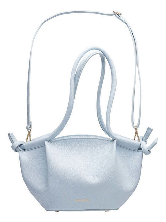 Laura Light Blue Leather Women's Shoulder Bag