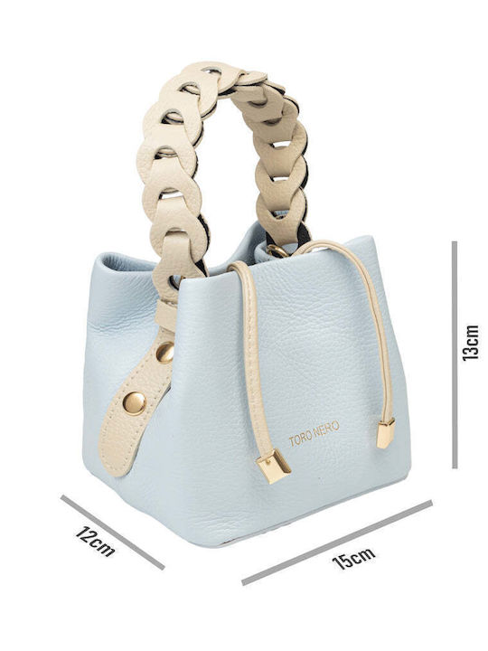 Irina Leather Women's Shoulder Bag Light Blue