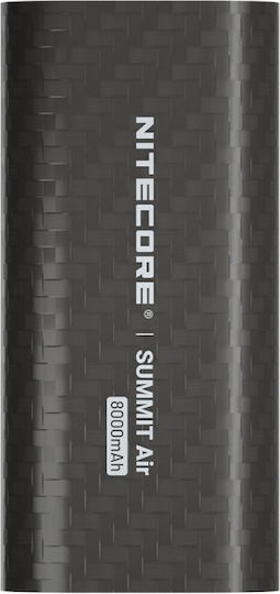 NiteCore Summit Air Powerbank 8000 mAh 22,5 W mit 2 USB-C-Anschlüssen Power Delivery Grau