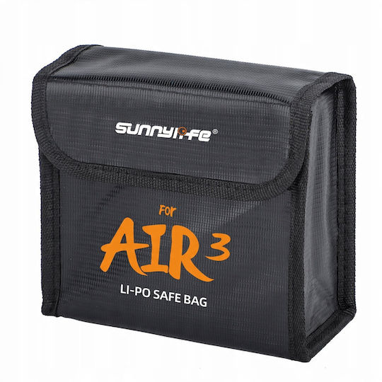 Sunnylife Black Battery Carrying Case for DJI Air 3 / Air 3S 13x6.5x15 cm