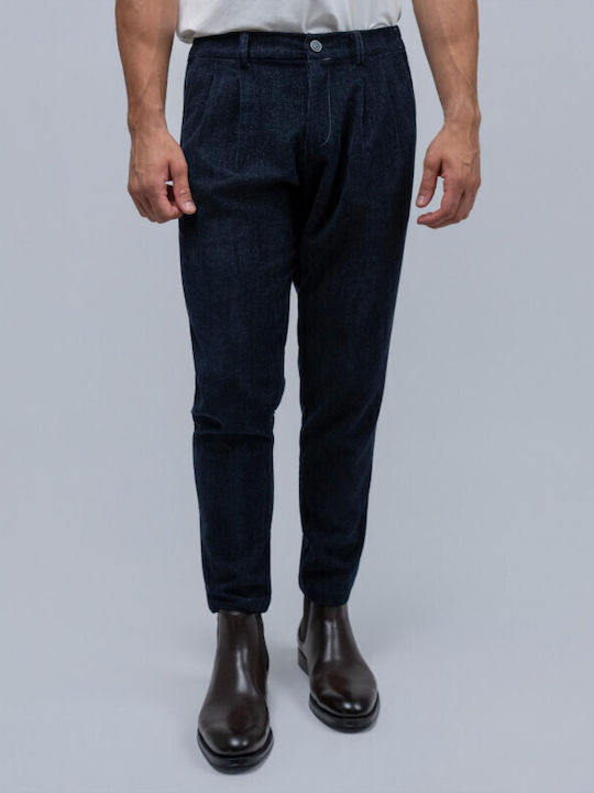 Pantaloni Bărbați Set Elastic Albastru Marin