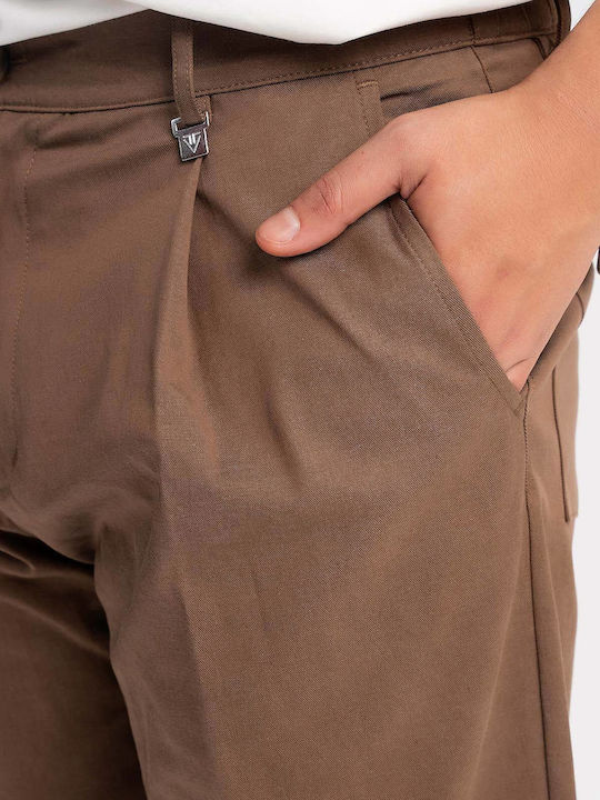 Men's Trousers with Straight Leg Style Moka