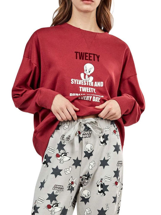 Gisela Winter Women's Burgundy Pajama Set