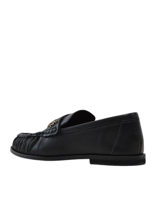 Leather Women's Moccasins in Black D514-Black