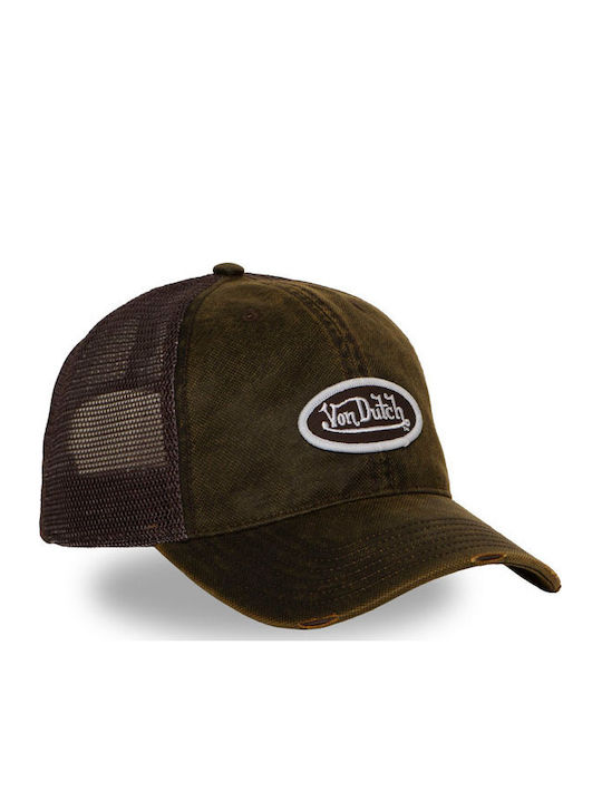 Шапка Von Dutch Mac Cap в тъмночервен цвят